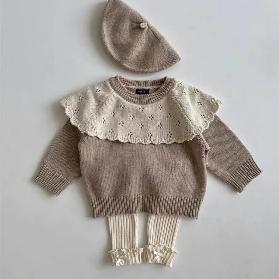 Autumn new baby girl ribbed leggings - Фотография_4