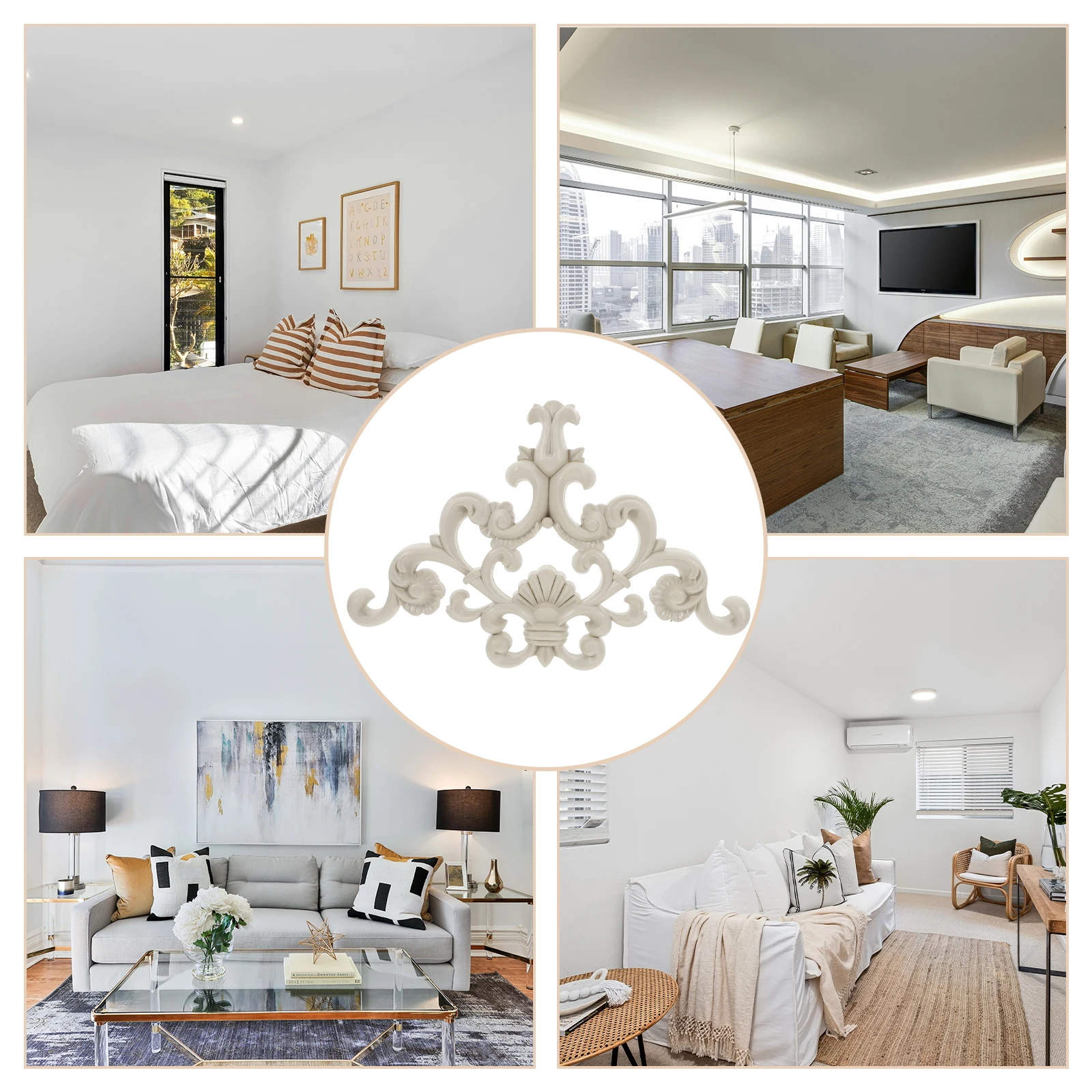 Угловой цветочный декор из пвх