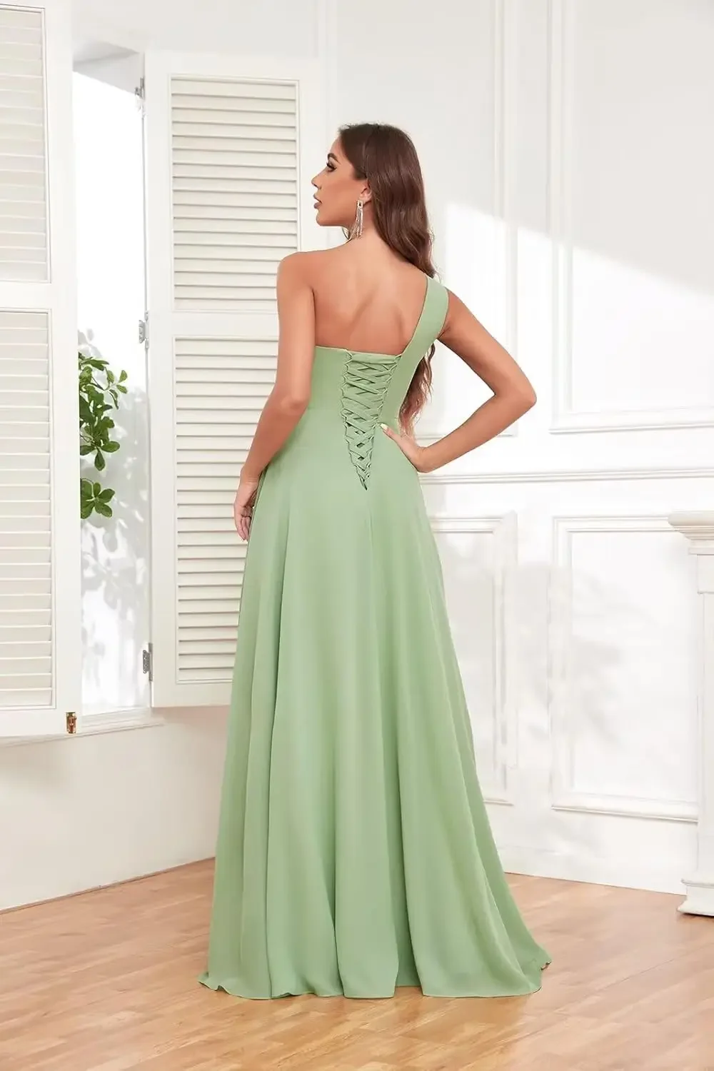 Простые шифоновые платья подружки - Фотография_2