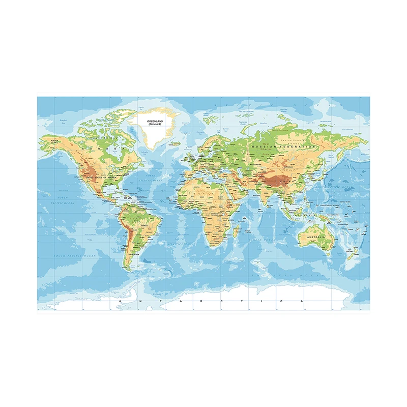 50x32 дюйма карта мира настенная - Фотография_2