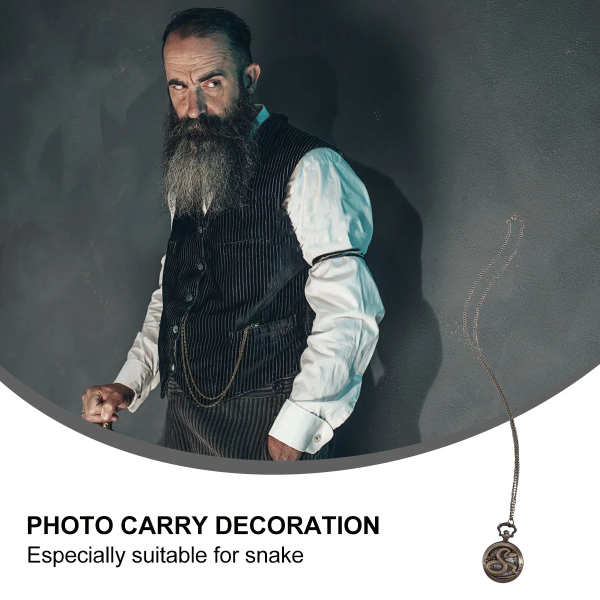 Кварцевые часы в стиле ретро из змеиного сплава для зодиака - Фотография_4