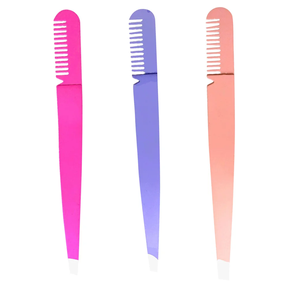 2 в 1, пинцет для бровей из нержавеющей стали - Фотография_3