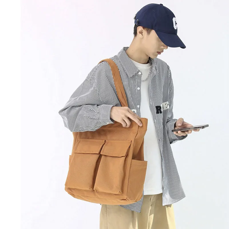 Японская эстетическая темная сумка-мессенджер в стиле харадзюку