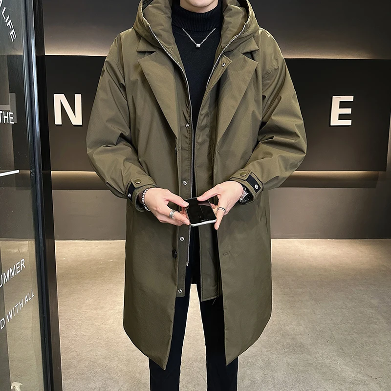 Мужской пуховик средней длины - Фотография_3