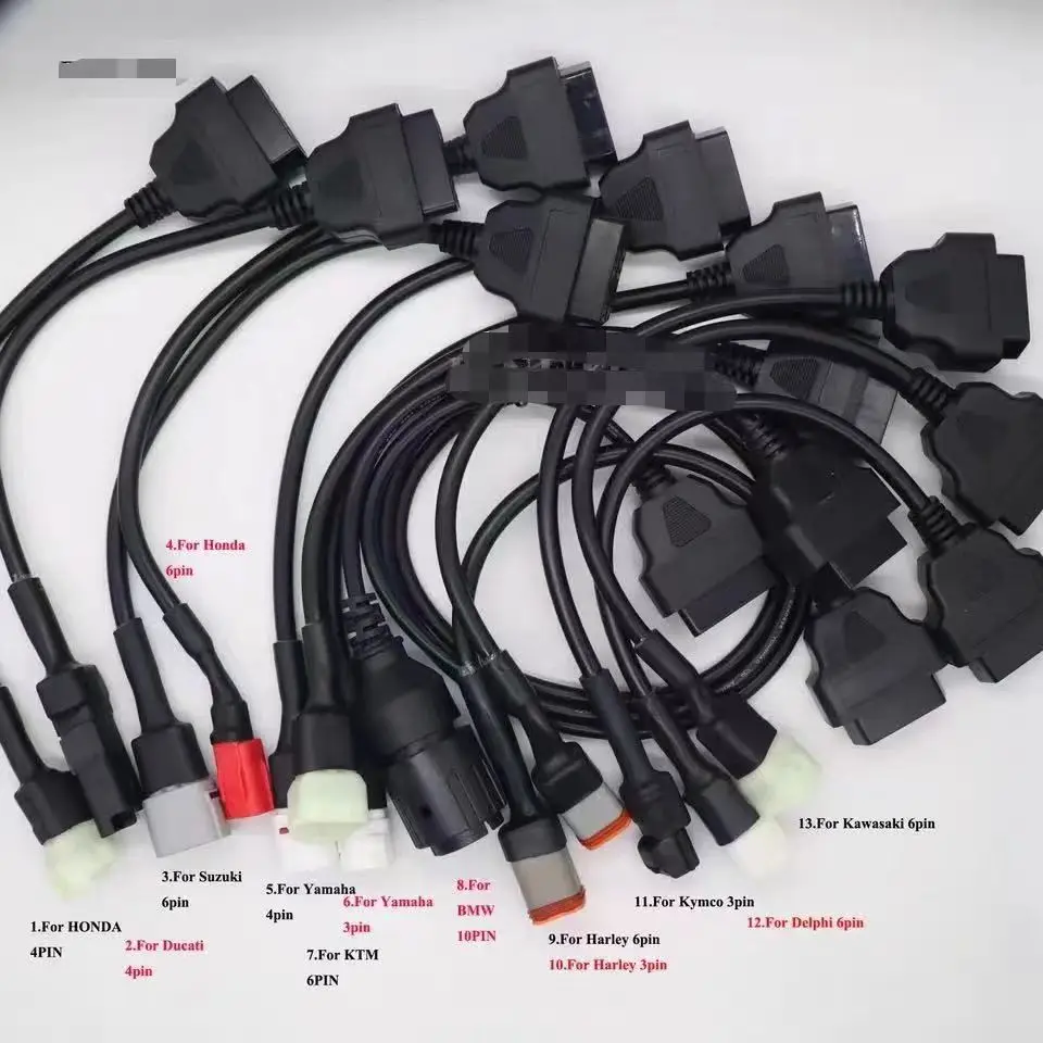Мотоциклетный кабель obd2 для honda/suzuki для y-amaha