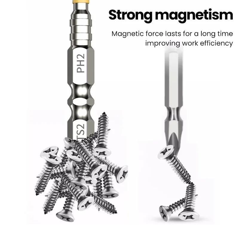 Нескользящая ph2 магнитная крестовая отвертка с пакетной головкой - Фотография_5