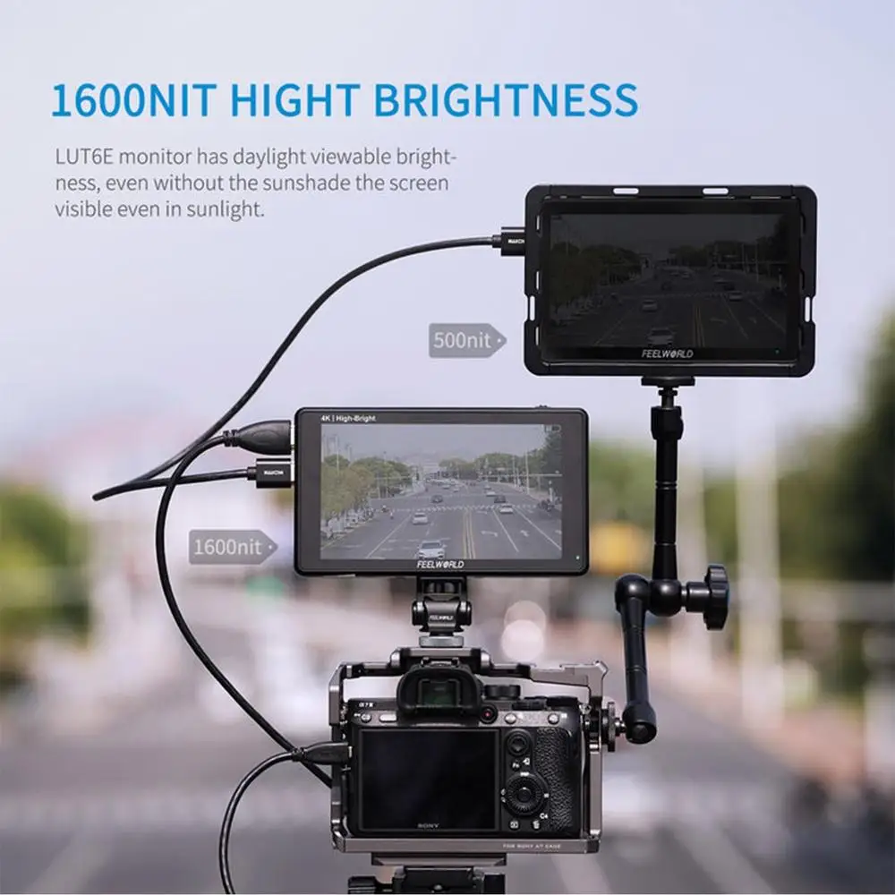 Feelworld lut6e полевой монитор dslr-камеры с сенсорным экраном - Фотография_5