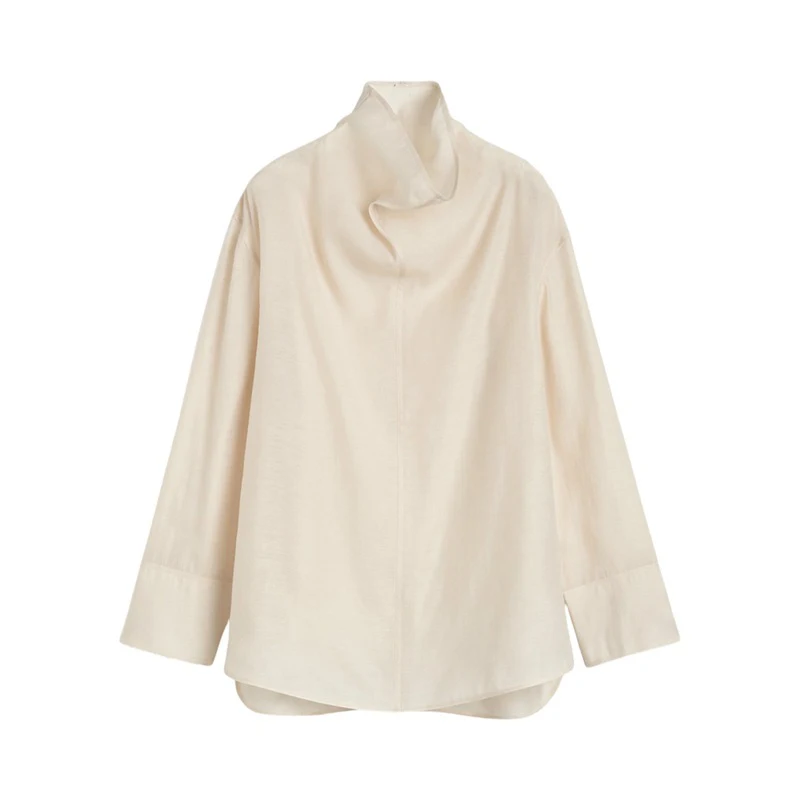 Новый стиль, рубашка с воротником и сложенным воротником - Фотография_5