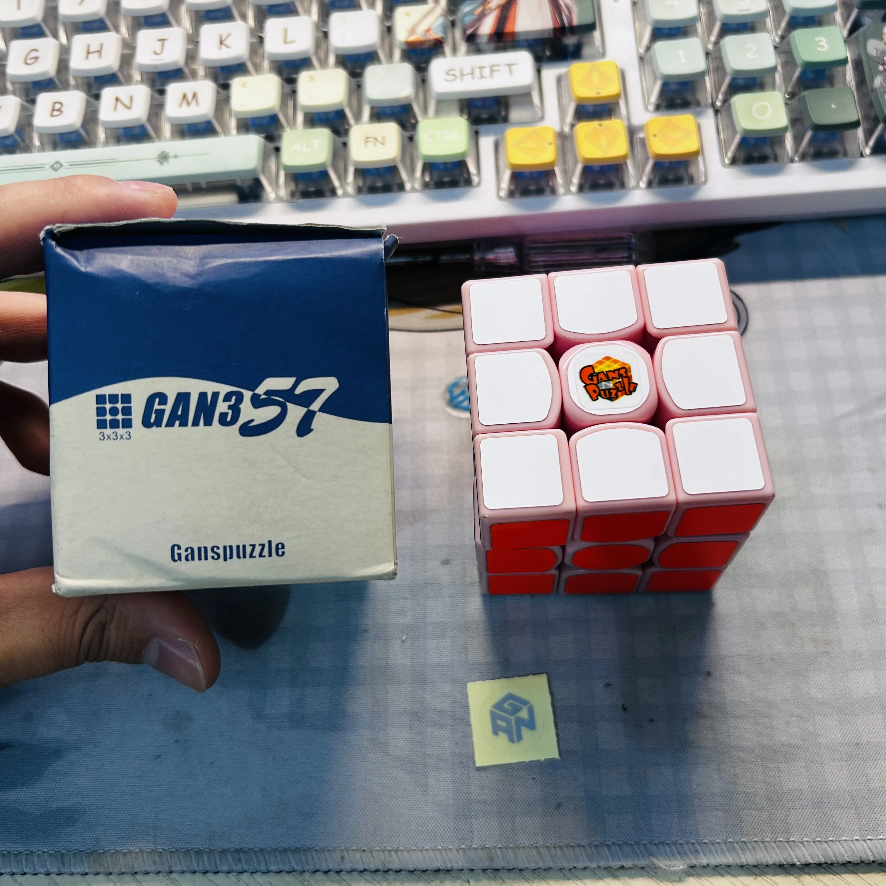 Gan357 черный розовый 3x3 куб gan - Фотография_5
