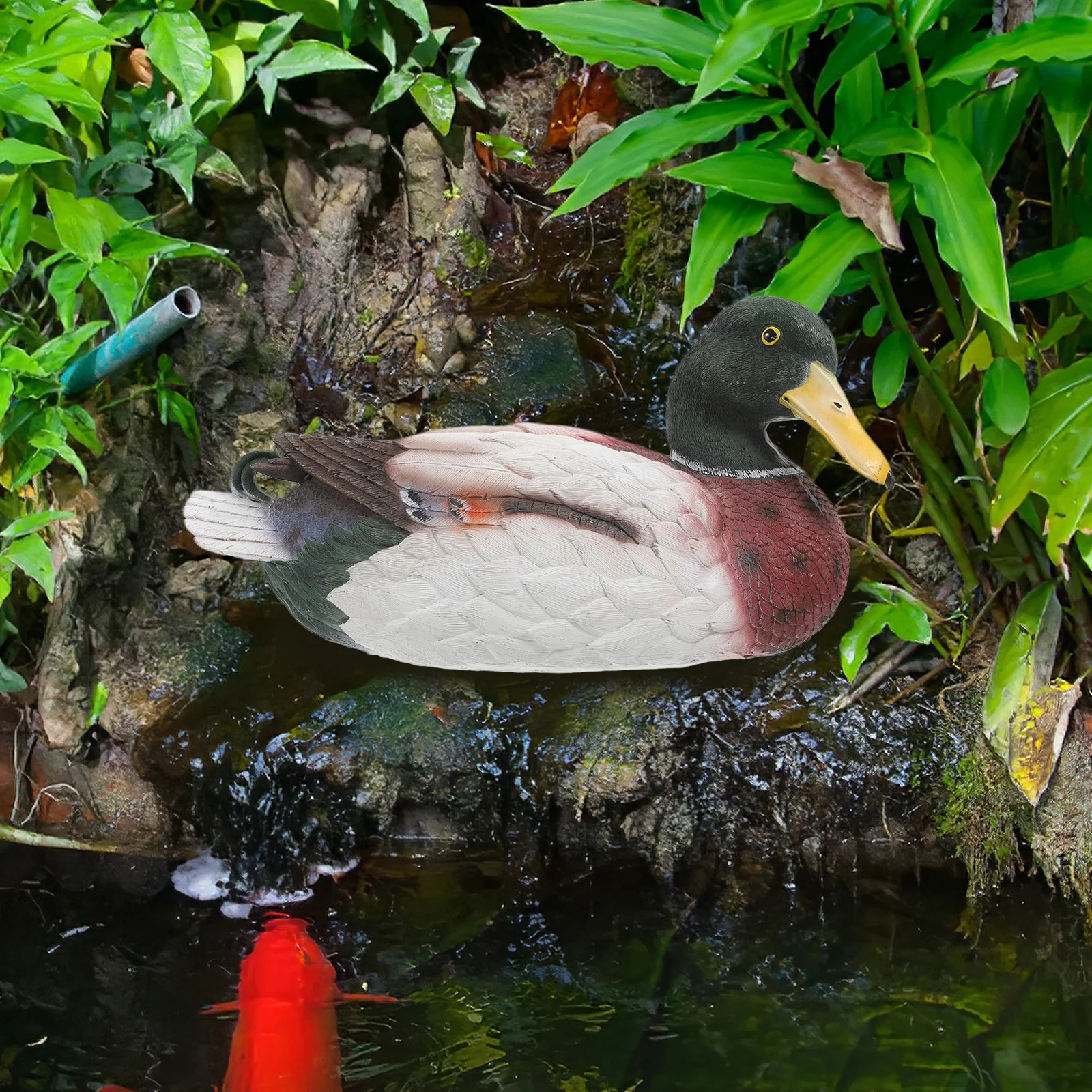 Реалистичная плавающая статуя утки из смолы