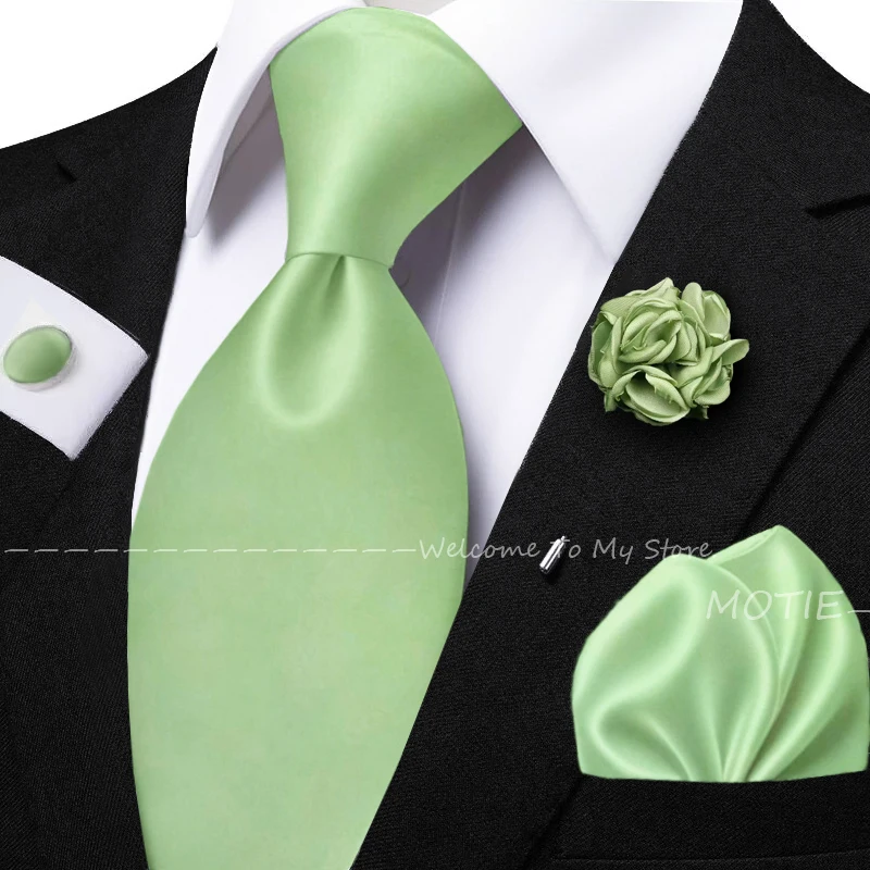 Мужской однотонный комплект галстуков для мусора - Фотография_6