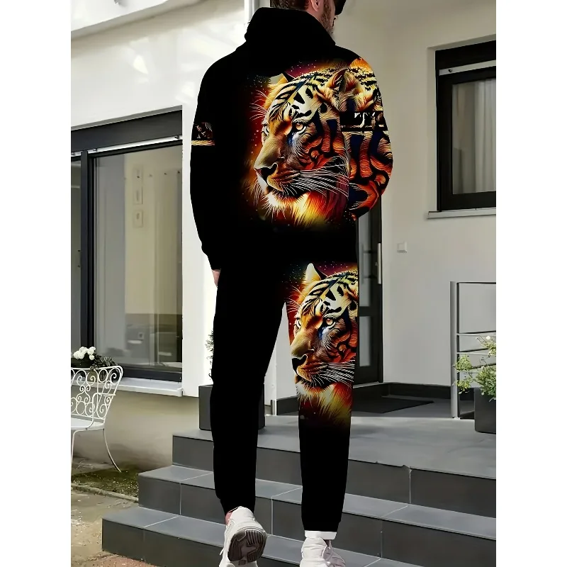 Men's casual 3d tiger print - Фотография_5