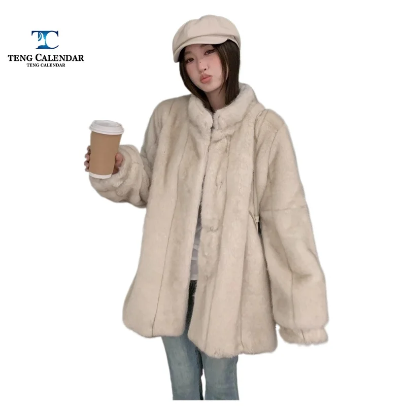 Винтажная шуба из искусственного меха норки - Фотография_3