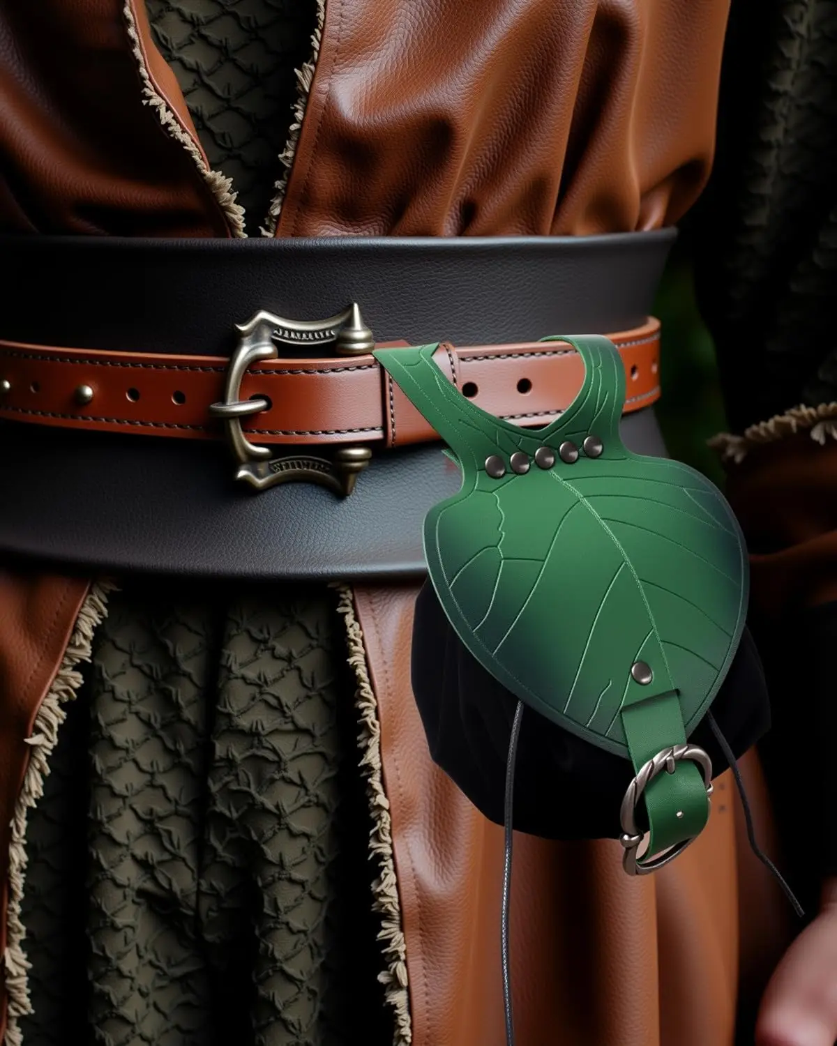 Кожаный пояс, средневековый винтажный ренессанс - Фотография_2