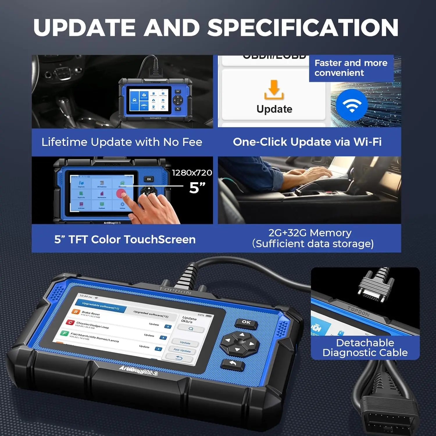 Сканер topdon artidiag600s obd2 - Фотография_4