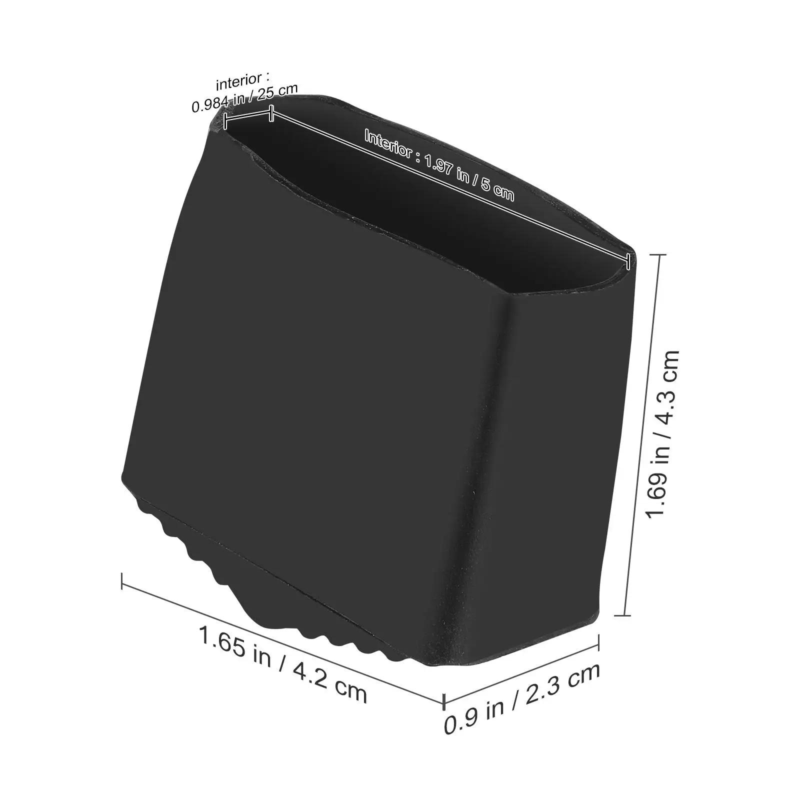 Нерезиновые подушечки для ног для складной лестницы 2x4 см - Фотография_2