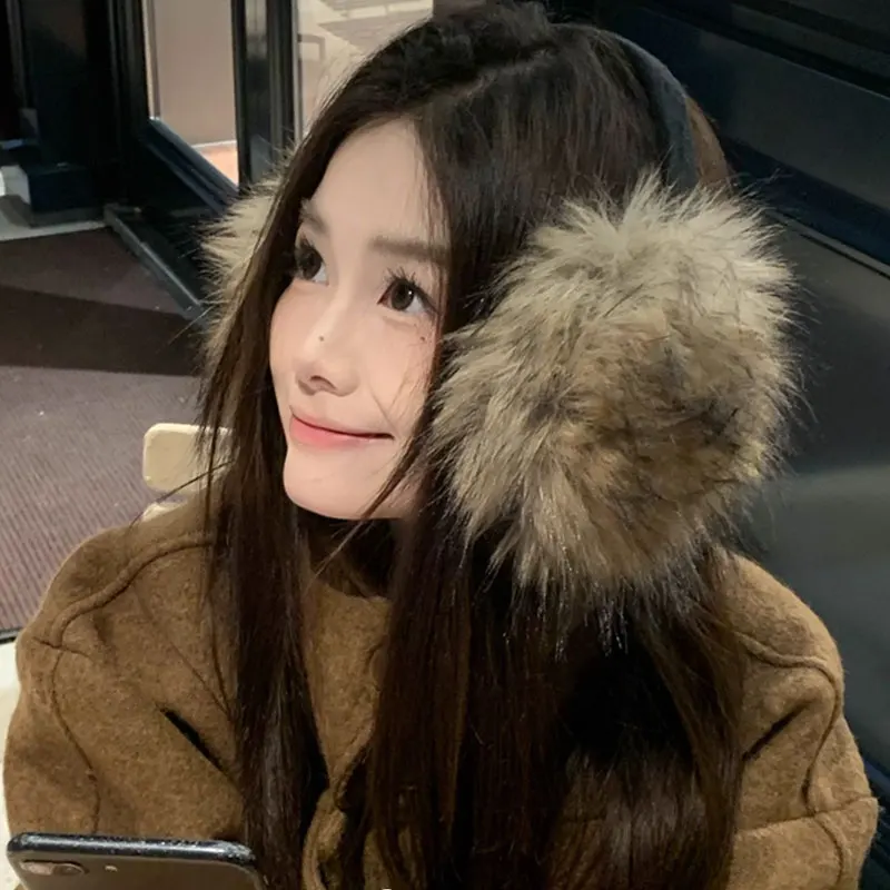 Винтажные наушники из искусственного меха норки для женщин y2k