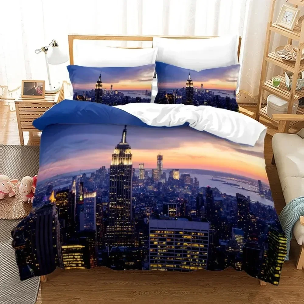 Комплект постельного белья new york city night view queen king size - Фотография_6