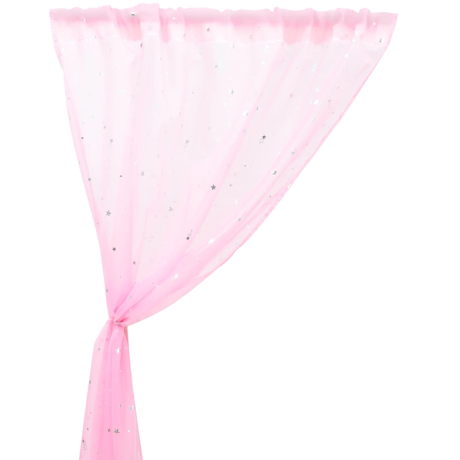 Декоративные прозрачные занавески с рисунком звезд - Фотография_4