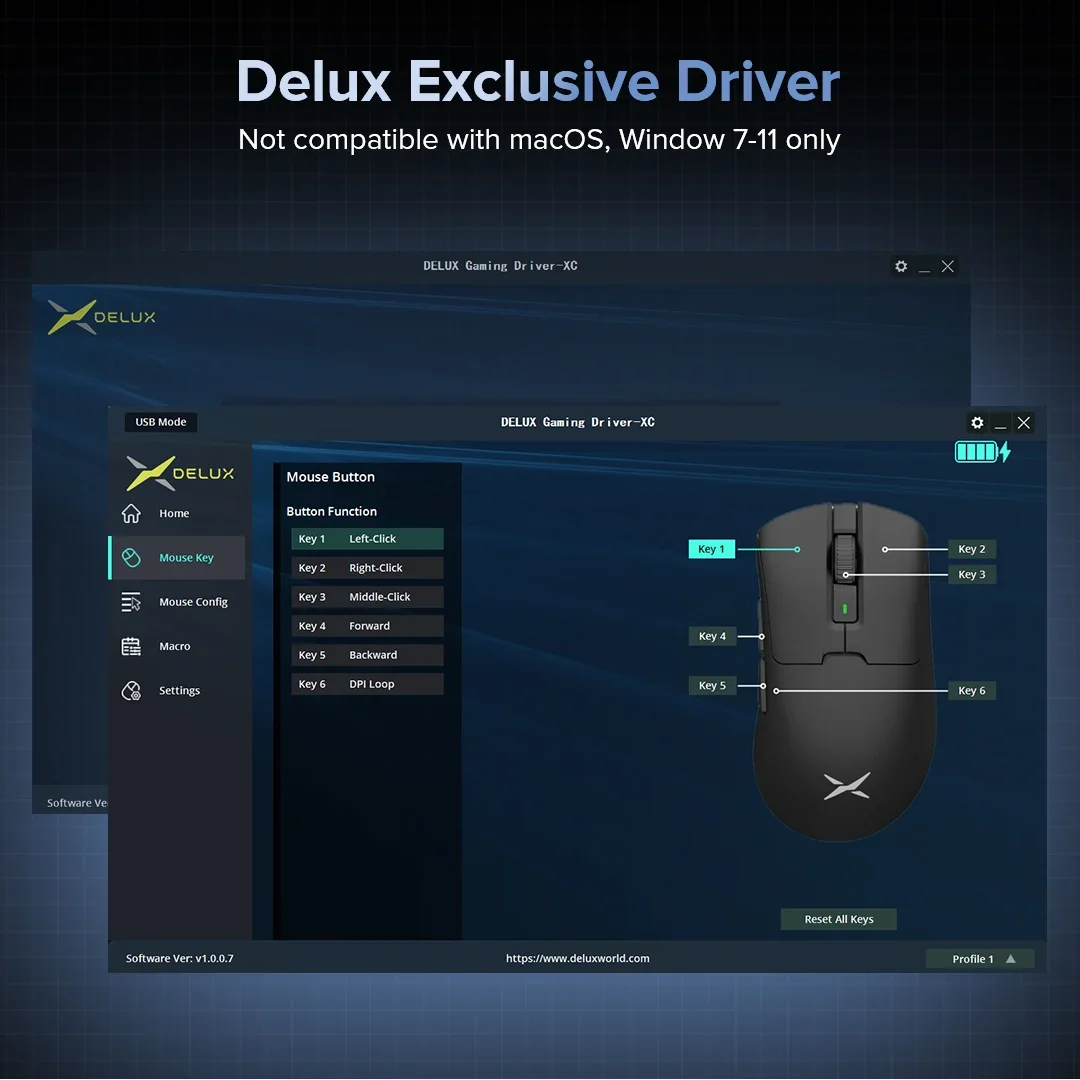 Беспроводная игровая мышь delux m900 se - Фотография_5