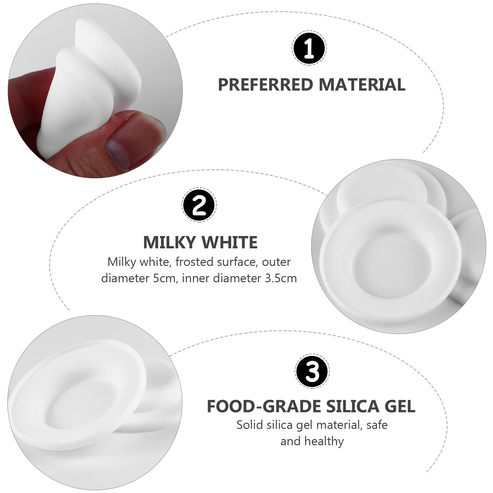 Силиконовое уплотнительное кольцо для детских бутылочек 5 см внешний 3 - Фотография_3