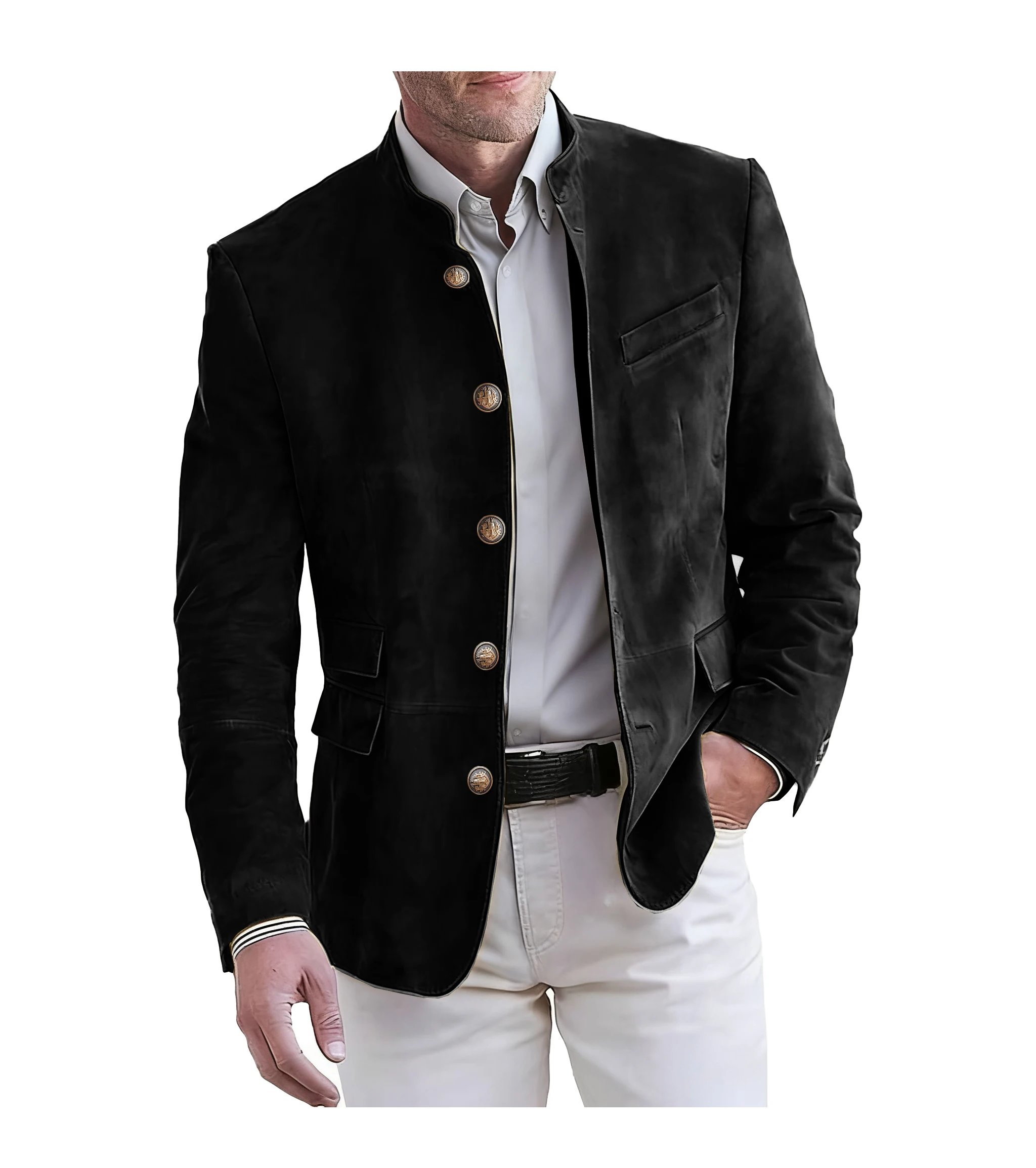 Мужской элегантный пиджак с несколькими карманами - Фотография_5