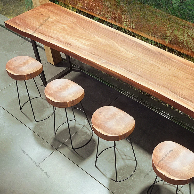 Скандинавский оригинальный барный стол из массива дерева - Фотография_3