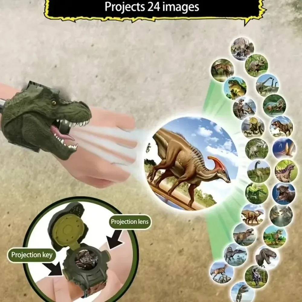Игрушечные часы с 3d динозавром и героями мультфильмов - Фотография_4