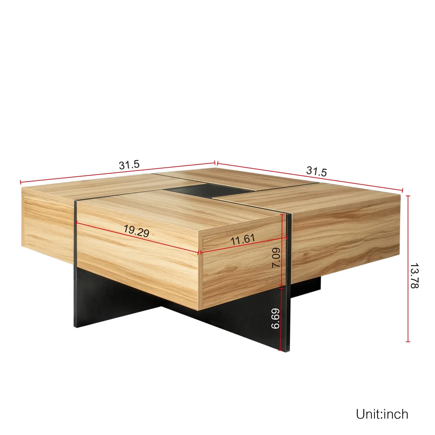 Современный журнальный столик с 4 ящиками - Фотография_2
