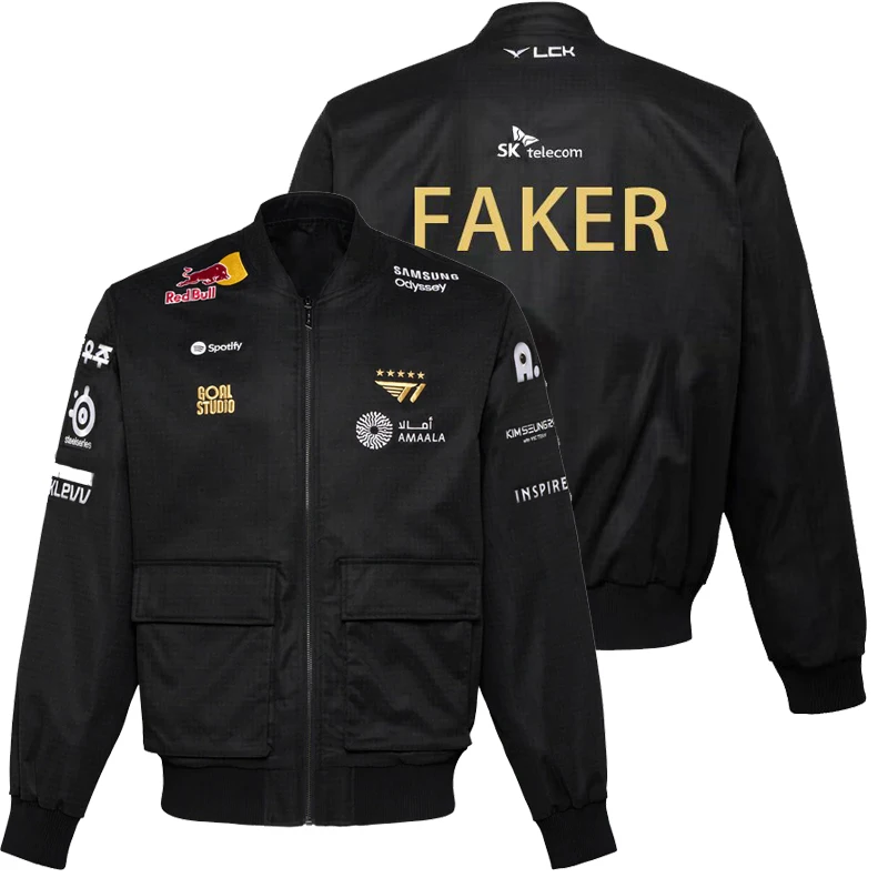 T1 worlds faker uniforme veste