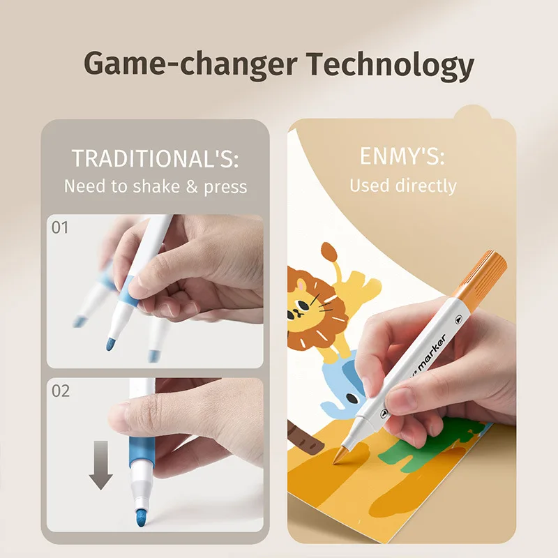 Enmy акриловый маркер с двойным наконечником - Фотография_2