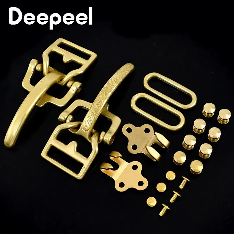 Deepeel, твердая латунная пряжка для ремня