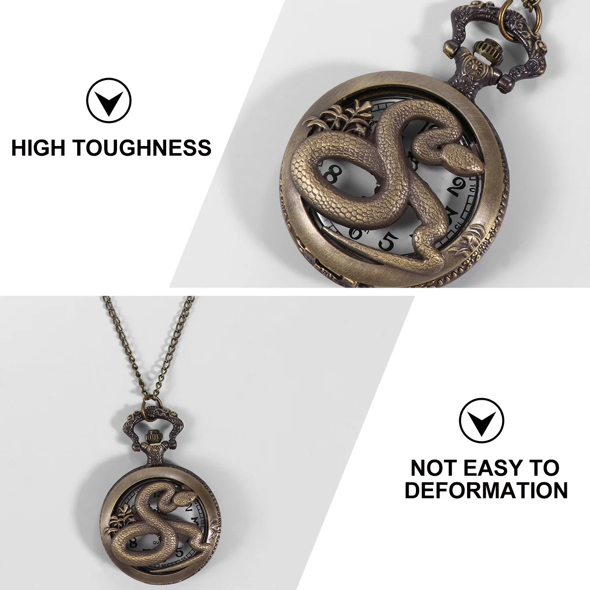 Кварцевые часы в стиле ретро из змеиного сплава для зодиака