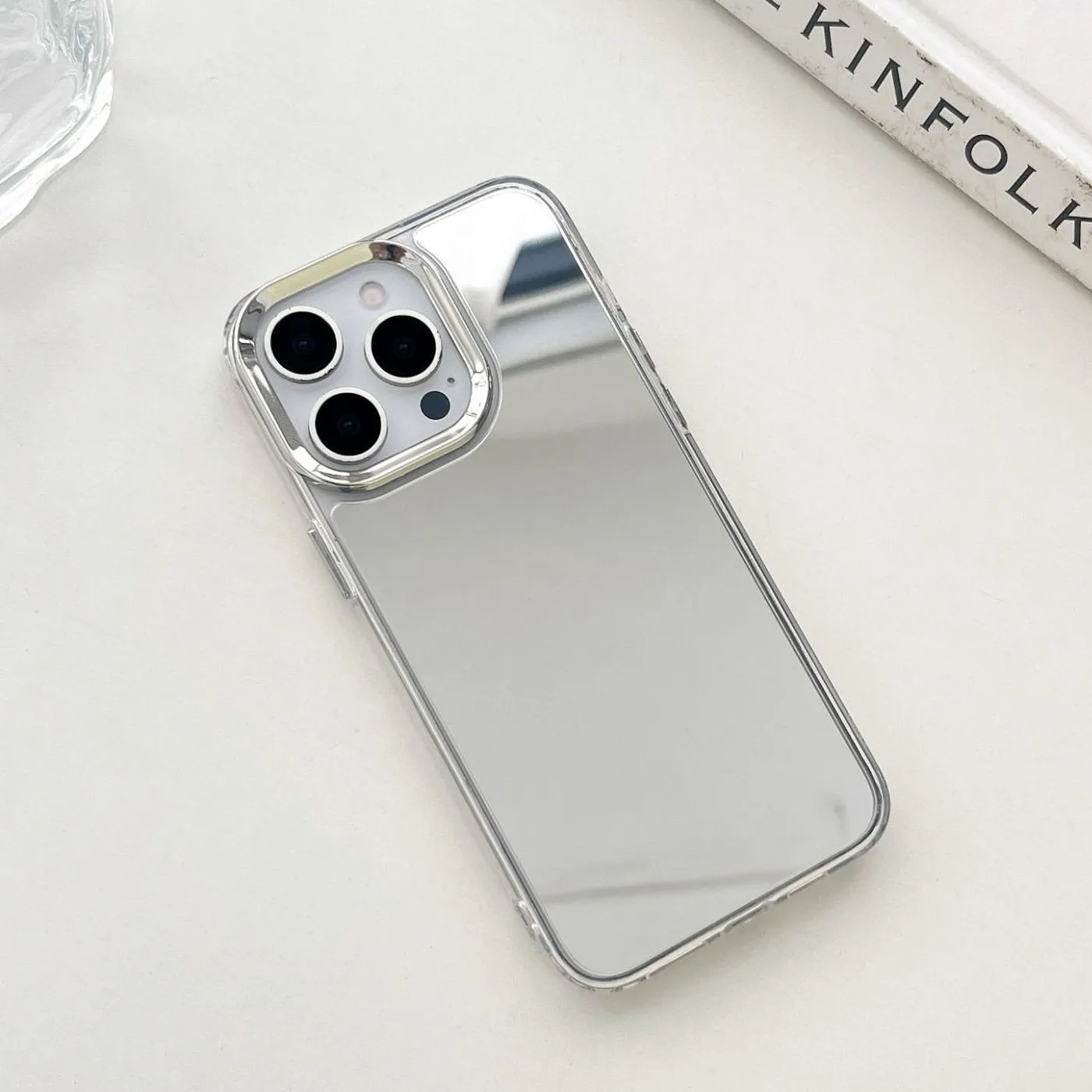 Роскошный зеркальный чехол для телефона с зеркалом для iphone 17 - Фотография_4