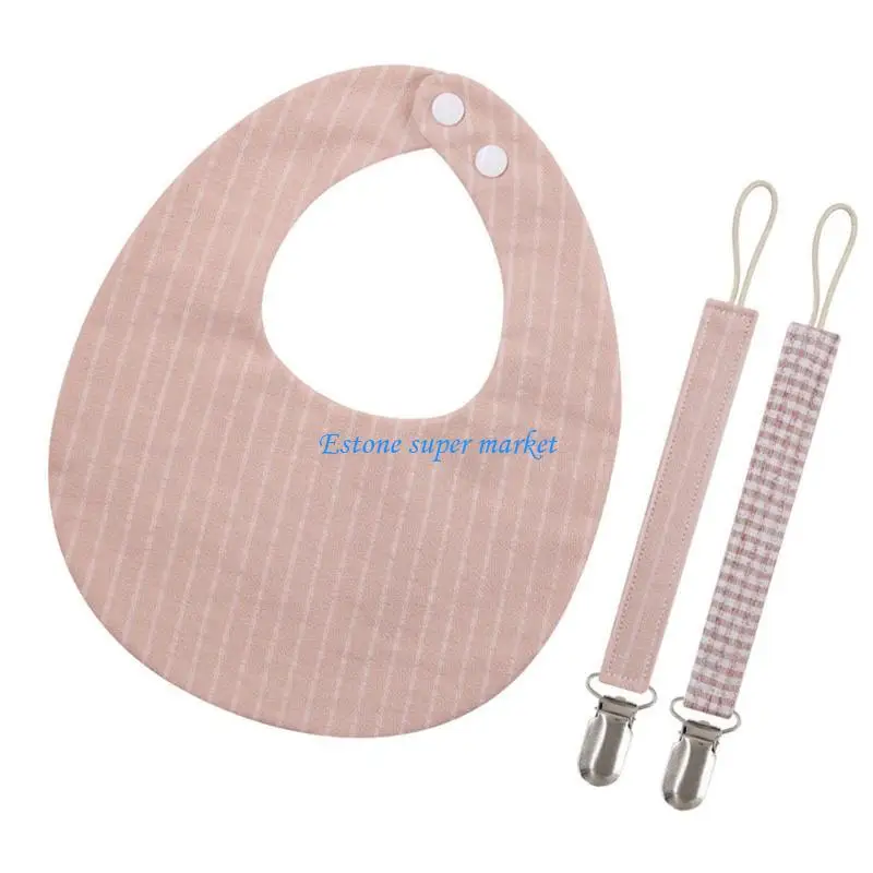 090b baby linen cotton bib pacifier - Фотография_2