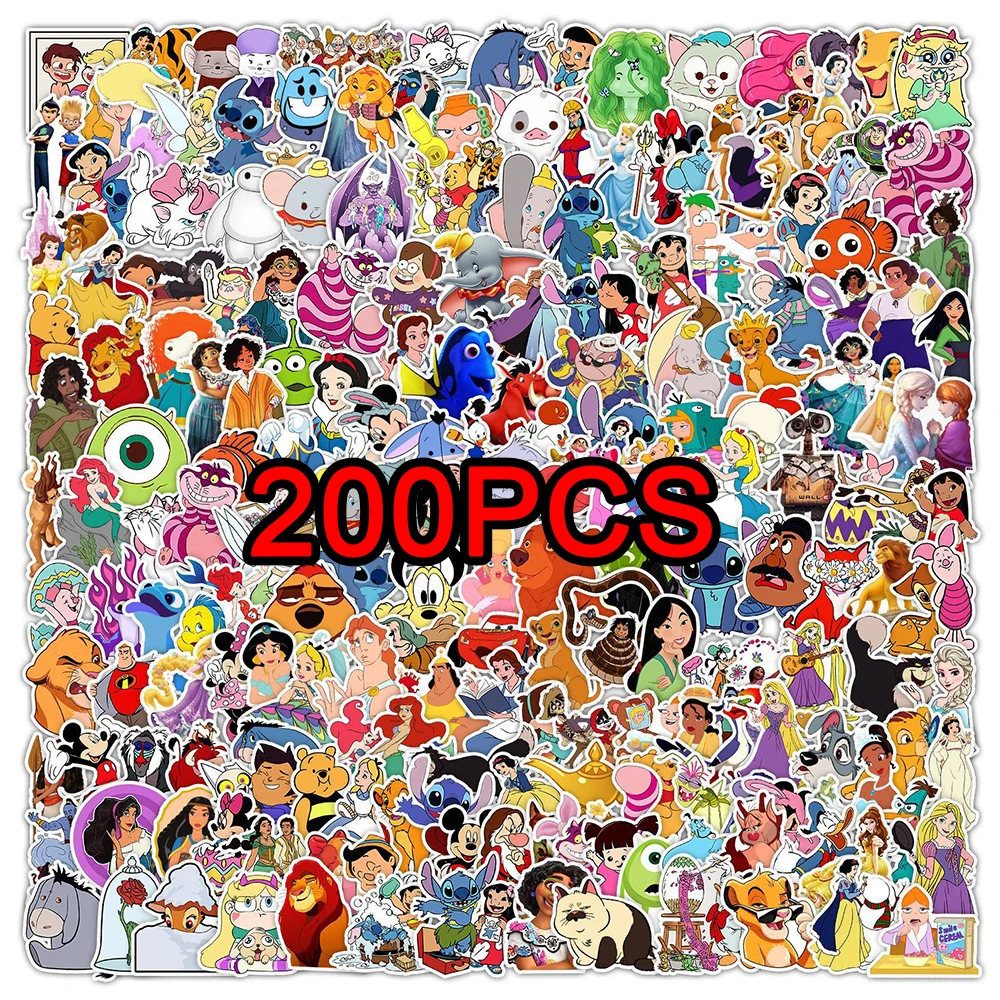 Милые смешанные аниме-наклейки диснея