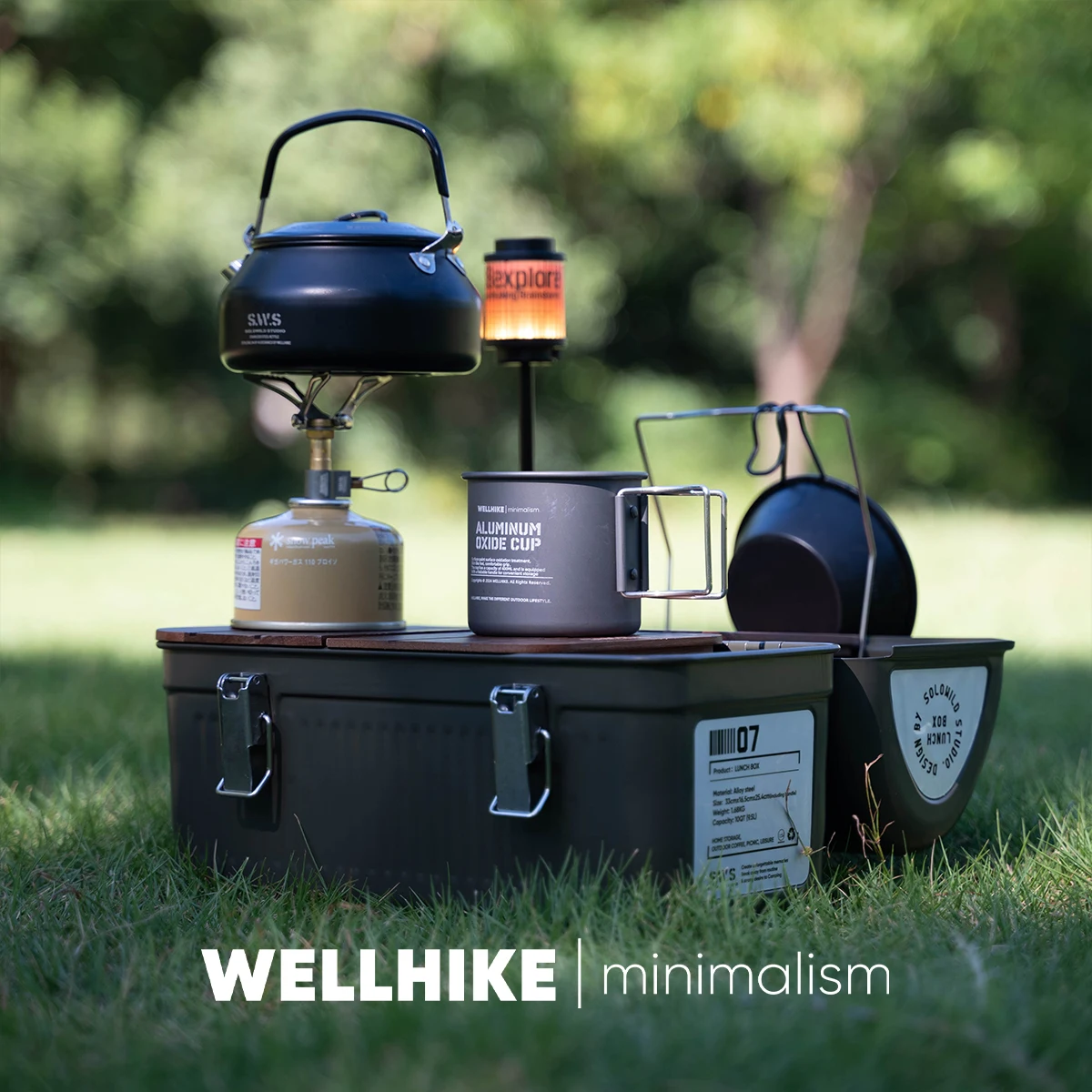 Wellhike sws винтажный металлический ланч-бокс для кемпинга - Фотография_4