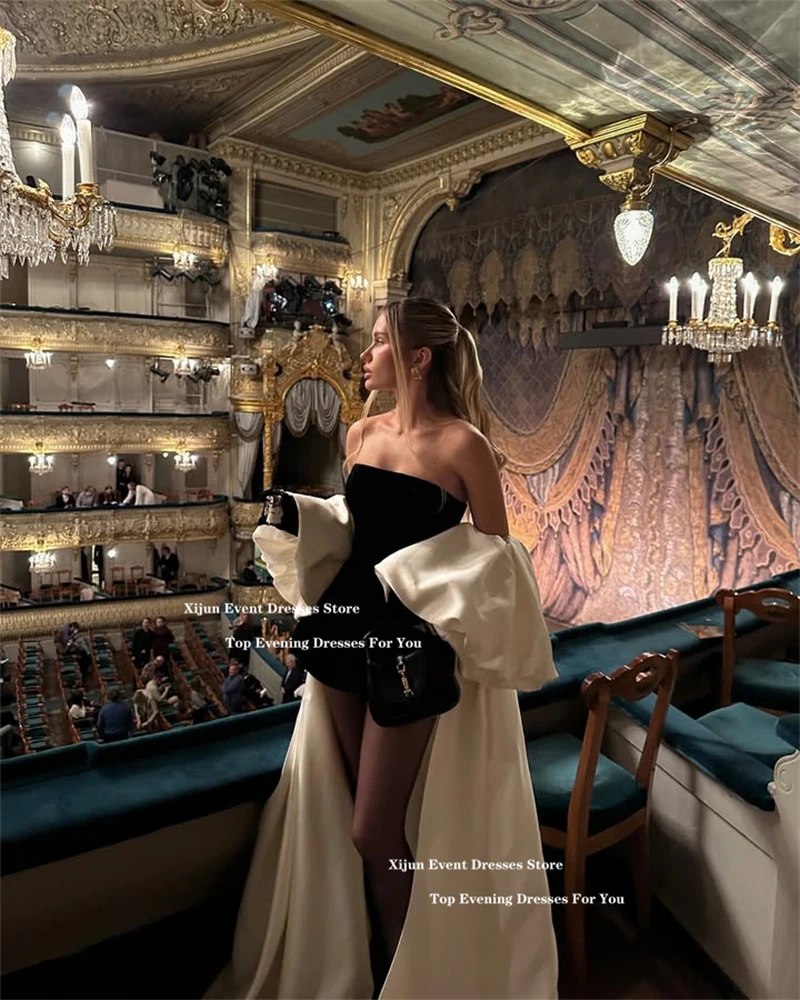 Xijun черно-белые сексуальные вечерние - Фотография_5