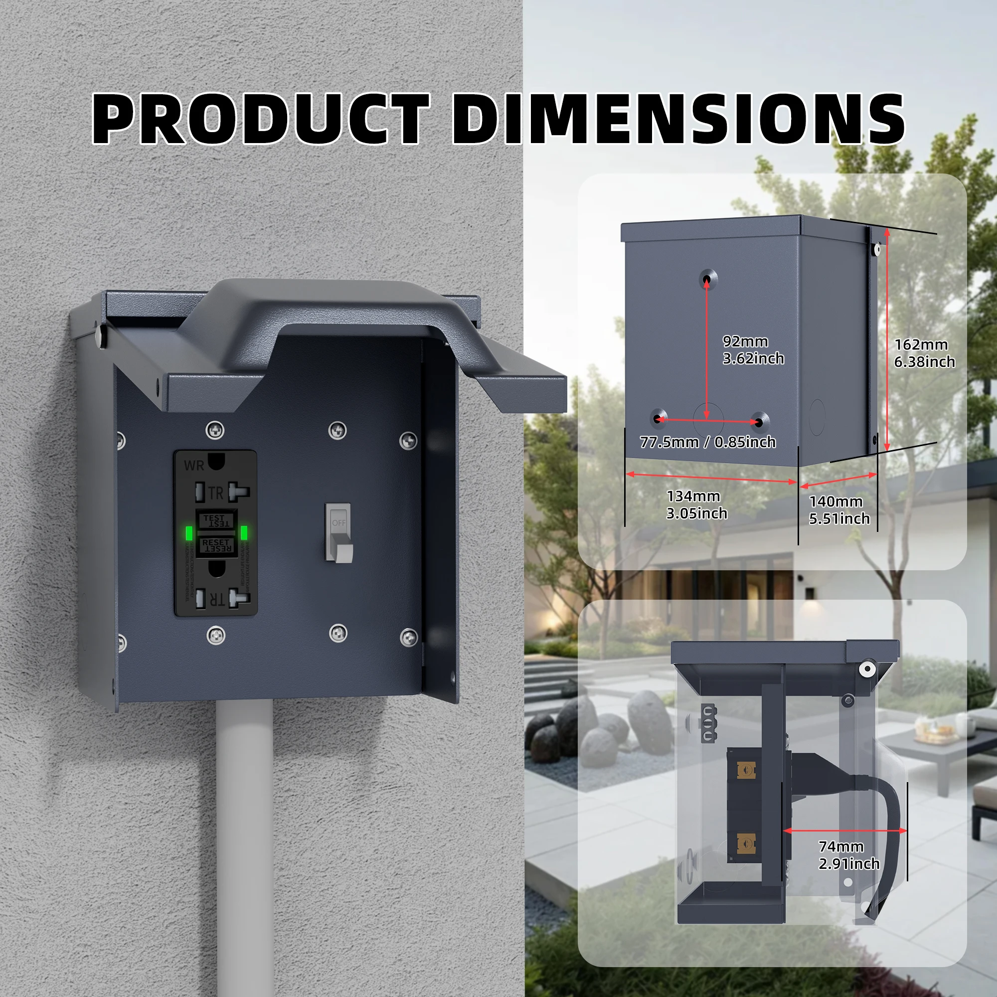 Наружная водонепроницаемая розетка ip66 - Фотография_2