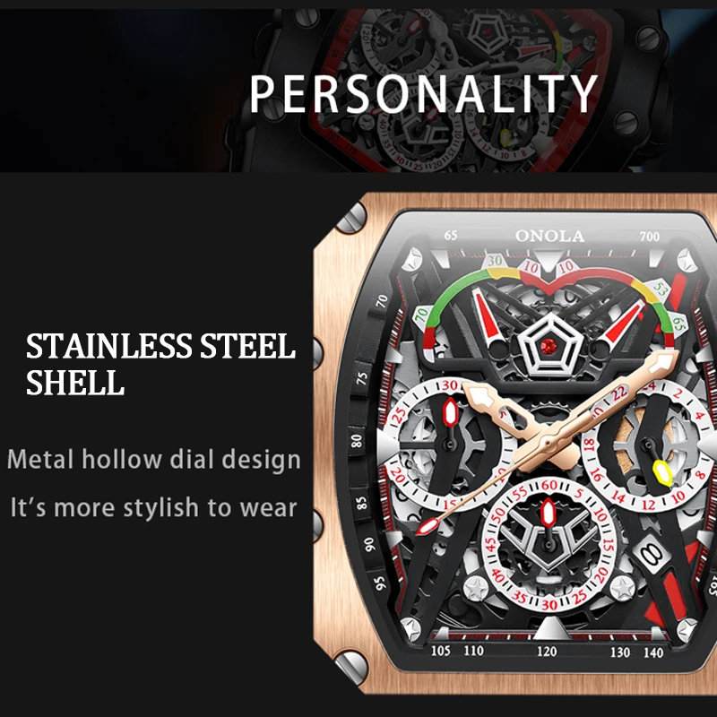 Роскошные брендовые часы tonneau для мужчин - Фотография_3