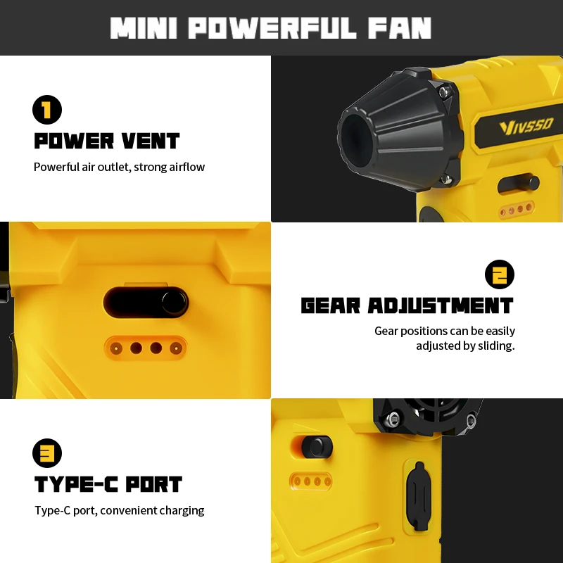 Фен vivsso mini, мощность 4000 - Фотография_5