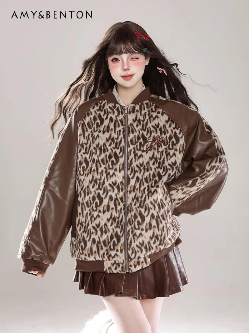 Winter leopard print design sense