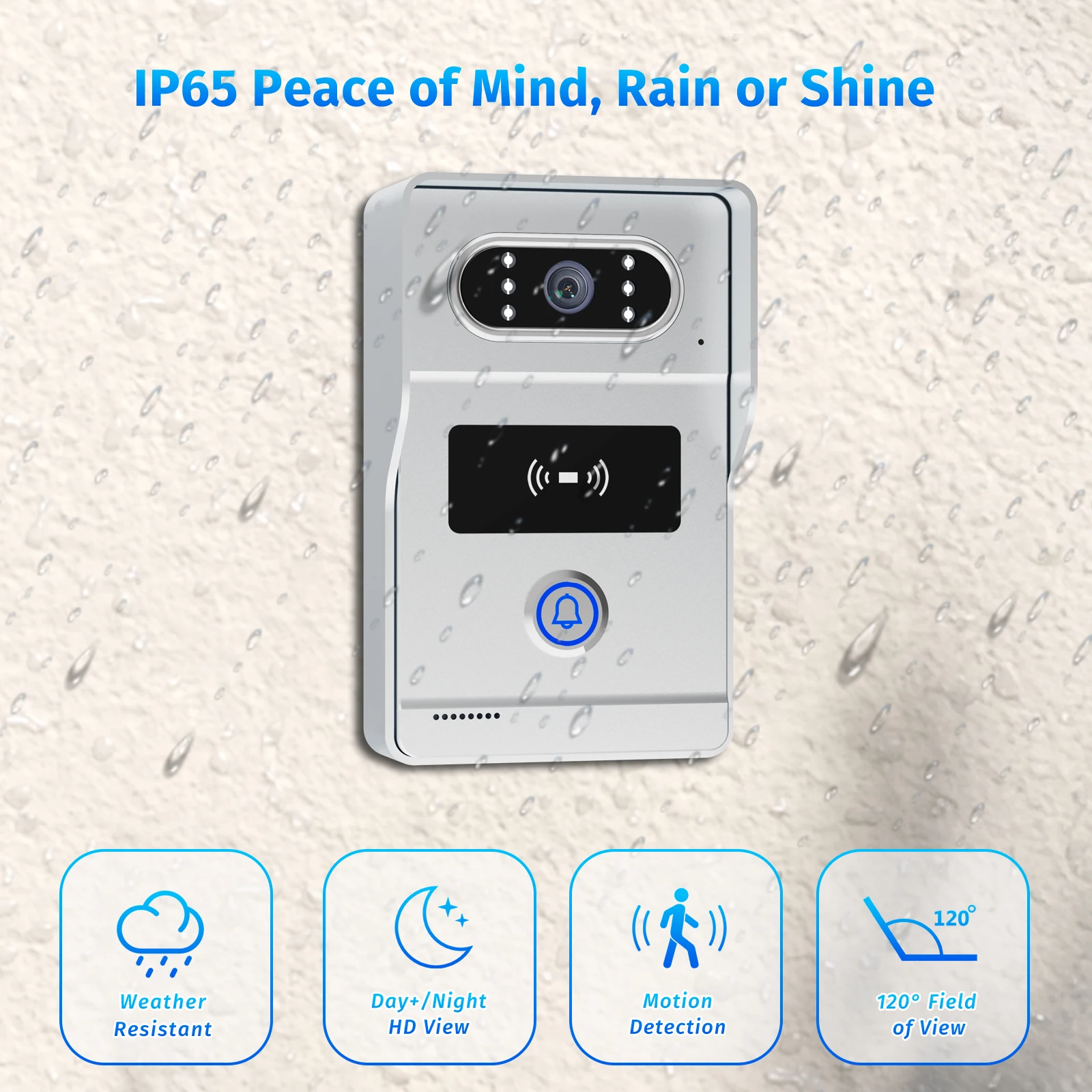 7-дюймовый wi-fi видеодомофон tuya для ворот/дома - Фотография_5