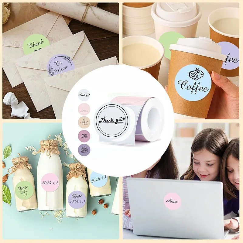 Круглые термоэтикетки 5 цветов - Фотография_4