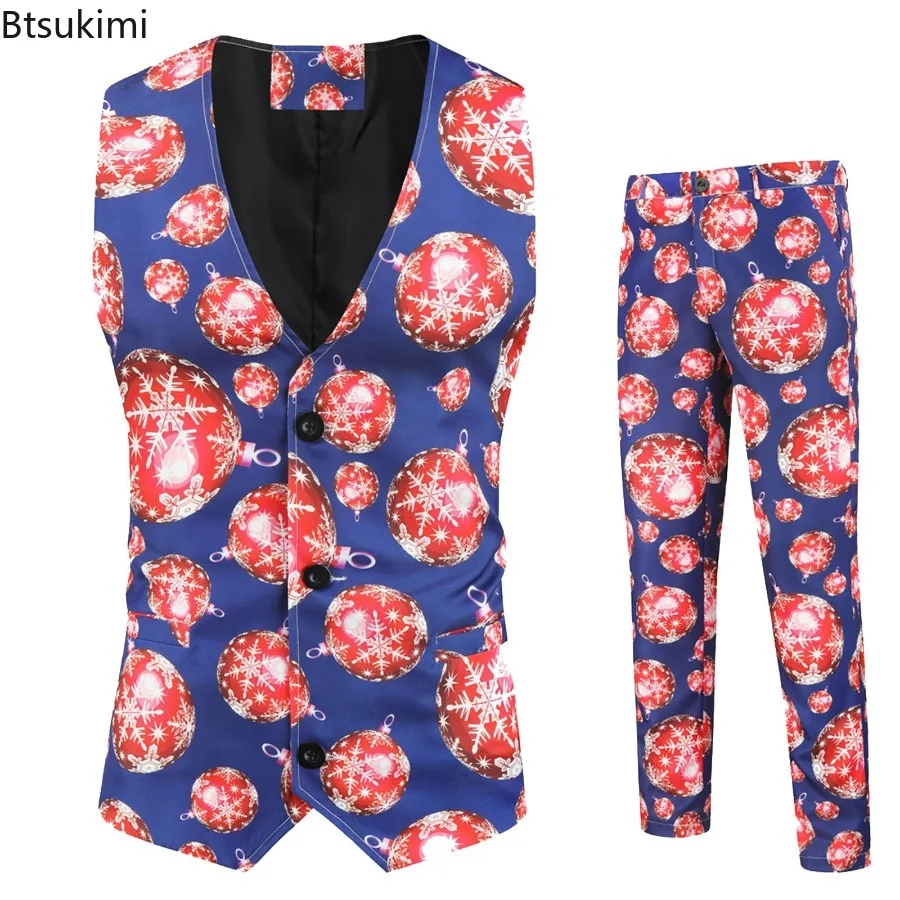 Мужские рождественские комплекты из двух предметов размера плюс 4xl - Фотография_5