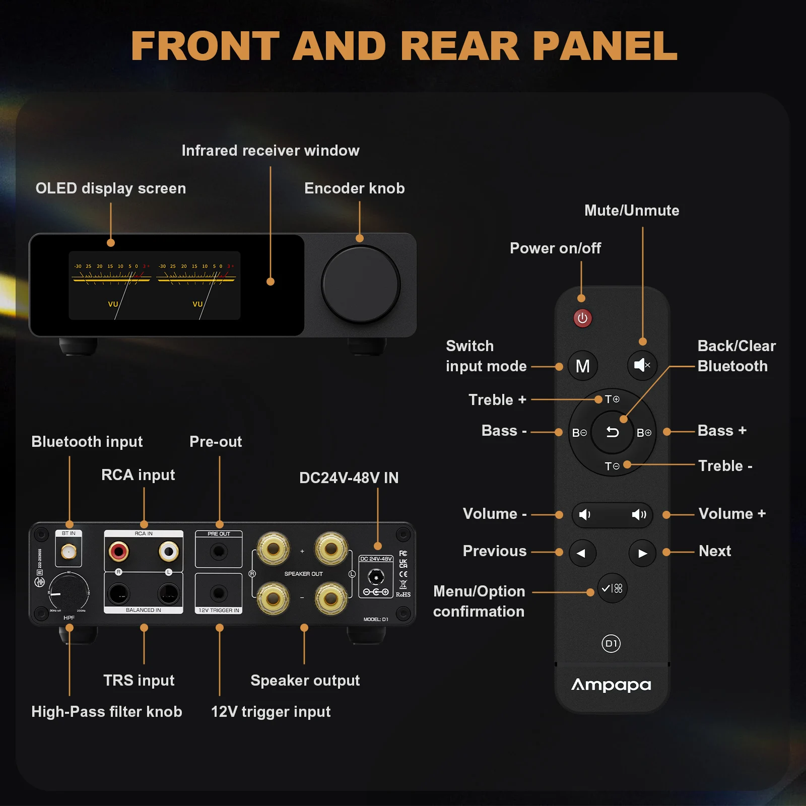 Ampapa d1 hifi стерео bluetooth 5 - Фотография_3