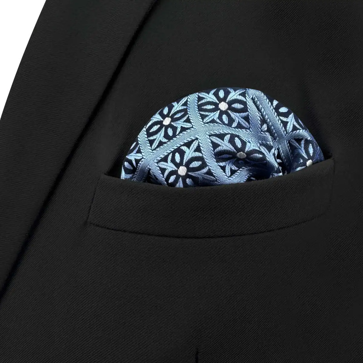 Мужской карманный платок azure paisley - Фотография_6