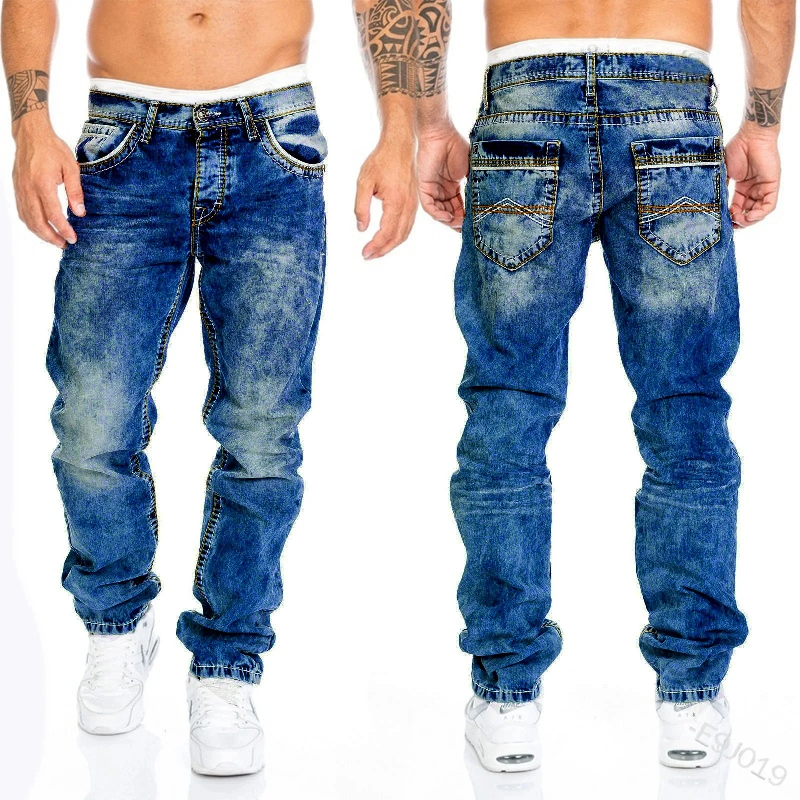 Мужские черные джинсы slim fit