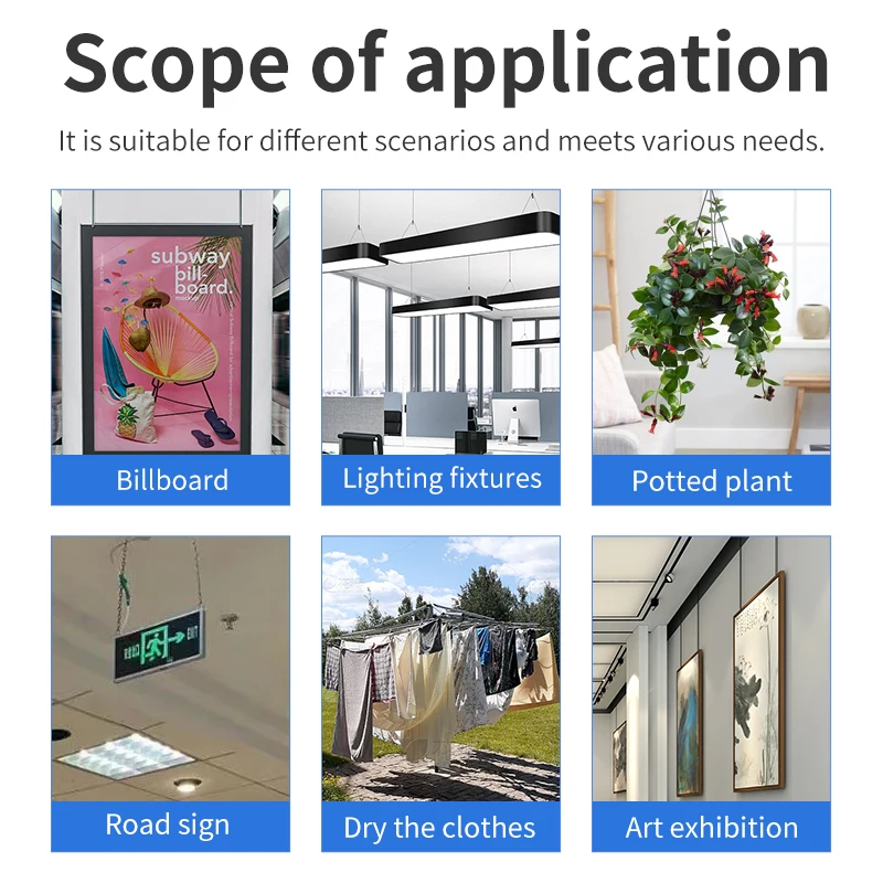 4 комплекта регулируемых кабельных тросов из пвх диаметром 2 мм - Фотография_6
