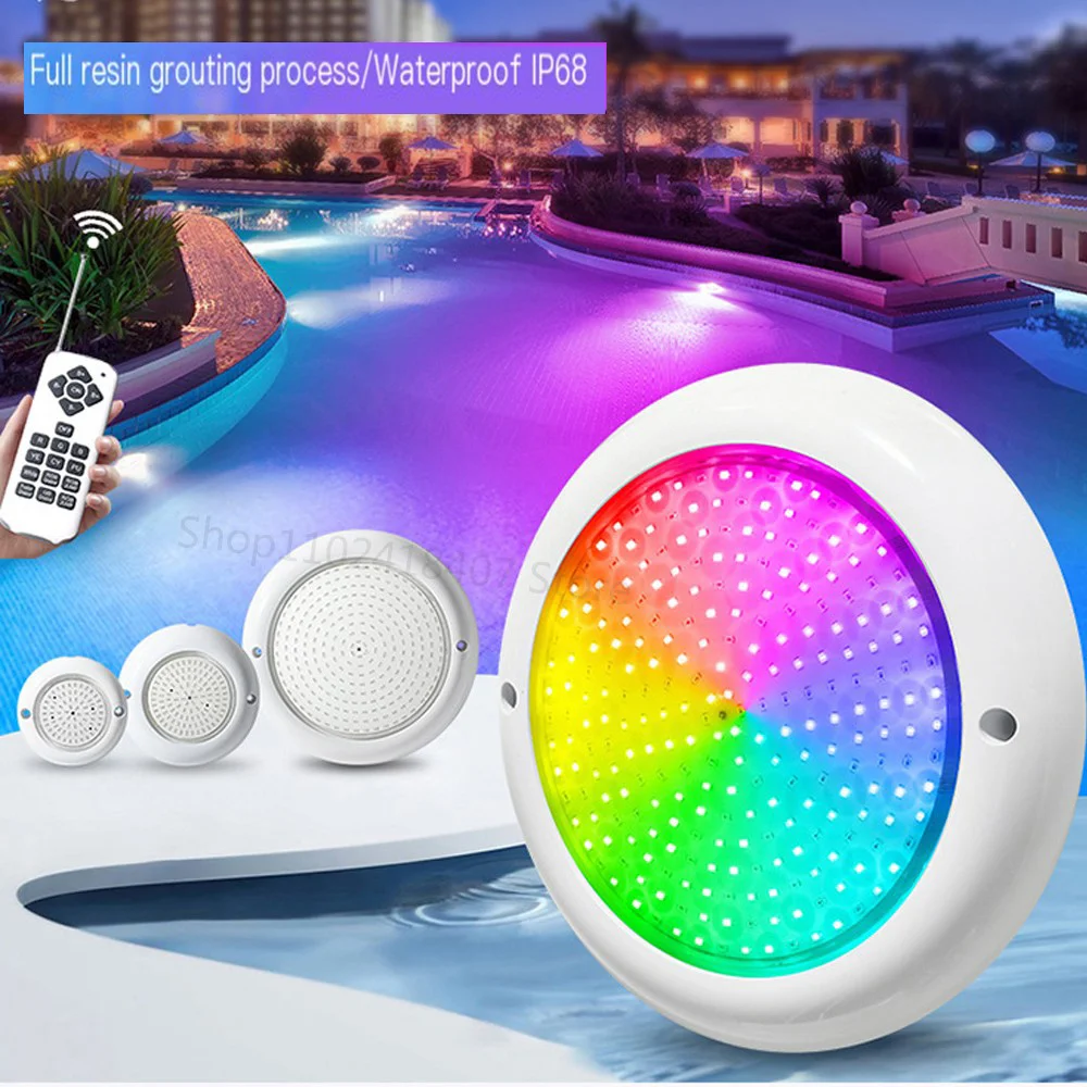 Ip68 водонепроницаемый dc12v 18w rgb светодиодный светильник для бассейна